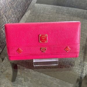 MCM Fuchsia Leather Wallet